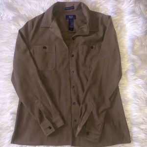 light brown/tan button down